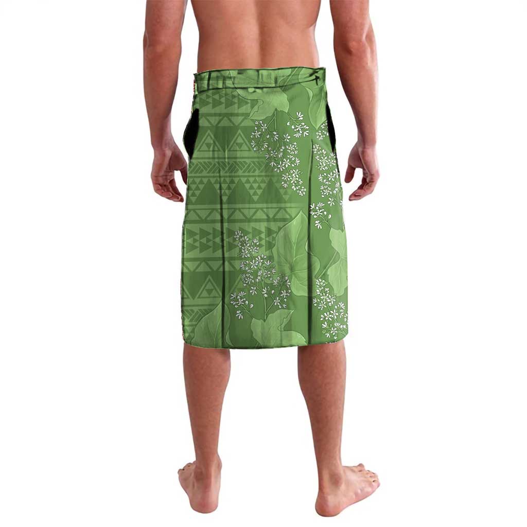 Hawaii Molokai Island Kukui Nut Flowers Lavalava Tribal Kakau Pattern