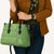 Hawaii Molokai Island Kukui Nut Flowers Leather Bag Tribal Kakau Pattern - Polynesian Pride