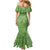 Hawaii Molokai Island Kukui Nut Flowers Mermaid Dress Tribal Kakau Pattern
