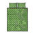 Hawaii Molokai Island Kukui Nut Flowers Quilt Bed Set Tribal Kakau Pattern