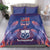 Custom Samoa 1962 Independence Day Custom Bedding Set Manuia le Aso Tuto'atasi Ula Nifo Blue Art