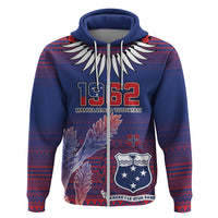 Custom Samoa 1962 Independence Day Custom Hoodie Manuia le Aso Tuto'atasi Ula Nifo Blue Art