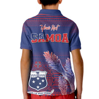 Custom Samoa 1962 Independence Day Custom Kid Polo Shirt Manuia le Aso Tuto'atasi Ula Nifo Blue Art