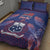 Custom Samoa 1962 Independence Day Custom Quilt Bed Set Manuia le Aso Tuto'atasi Ula Nifo Blue Art