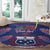 Custom Samoa 1962 Independence Day Custom Round Carpet Manuia le Aso Tuto'atasi Ula Nifo Blue Art