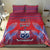 Custom Samoa 1962 Independence Day Custom Bedding Set Manuia le Aso Tuto'atasi Ula Nifo Red Art