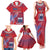 Custom Samoa 1962 Independence Day Custom Family Matching Tank Maxi Dress and Hawaiian Shirt Manuia le Aso Tuto'atasi Ula Nifo Red Art