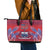 Custom Samoa 1962 Independence Day Custom Leather Tote Bag Manuia le Aso Tuto'atasi Ula Nifo Red Art