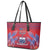 Custom Samoa 1962 Independence Day Custom Leather Tote Bag Manuia le Aso Tuto'atasi Ula Nifo Red Art