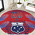 Custom Samoa 1962 Independence Day Custom Round Carpet Manuia le Aso Tuto'atasi Ula Nifo Red Art