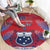 Custom Samoa 1962 Independence Day Custom Round Carpet Manuia le Aso Tuto'atasi Ula Nifo Red Art