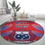 Custom Samoa 1962 Independence Day Custom Round Carpet Manuia le Aso Tuto'atasi Ula Nifo Red Art