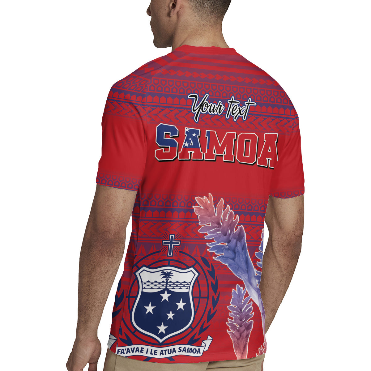 Custom Samoa 1962 Independence Day Custom Rugby Jersey Manuia le Aso Tuto'atasi Ula Nifo Red Art