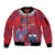 Custom Samoa 1962 Independence Day Custom Sleeve Zip Bomber Jacket Manuia le Aso Tuto'atasi Ula Nifo Red Art