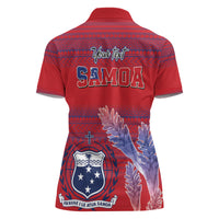 Custom Samoa 1962 Independence Day Custom Women Polo Shirt Manuia le Aso Tuto'atasi Ula Nifo Red Art