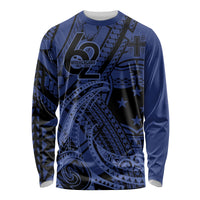Custom Samoa 62nd Manuia le Aso Tuto'atasi Long Sleeve Shirt Samoan Tatau Blue Art LT9 Unisex Blue - Polynesian Pride