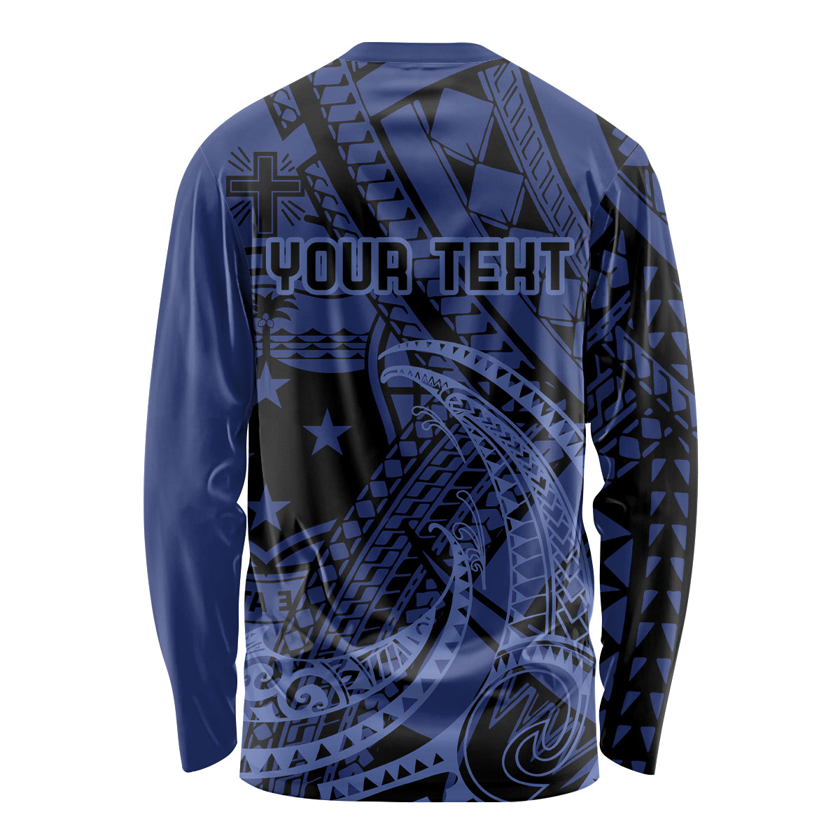 Custom Samoa 62nd Manuia le Aso Tuto'atasi Long Sleeve Shirt Samoan Tatau Blue Art LT9 - Polynesian Pride