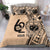 Custom Samoa Manuia le 62 Tausaga O le Tuto’atasi Bedding Set Samoan Tatau Beige Art