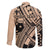 Custom Samoa Manuia le 62 Tausaga O le Tuto’atasi Family Matching Tank Maxi Dress and Hawaiian Shirt Samoan Tatau Beige Art