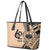 Custom Samoa Manuia le 62 Tausaga O le Tuto’atasi Leather Tote Bag Samoan Tatau Beige Art