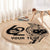 Custom Samoa Manuia le 62 Tausaga O le Tuto’atasi Round Carpet Samoan Tatau Beige Art