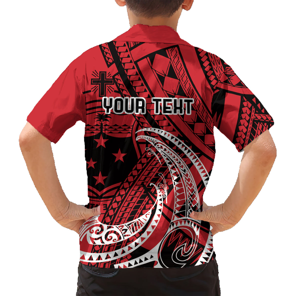 Custom Samoa Manuia le 62 Tausaga O le Tuto’atasi Family Matching Short Sleeve Bodycon Dress and Hawaiian Shirt Samoan Tatau Red Art