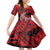 Custom Samoa Manuia le 62 Tausaga O le Tuto’atasi Family Matching Tank Maxi Dress and Hawaiian Shirt Samoan Tatau Red Art