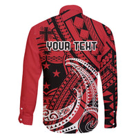 Custom Samoa Manuia le 62 Tausaga O le Tuto’atasi Family Matching Tank Maxi Dress and Hawaiian Shirt Samoan Tatau Red Art