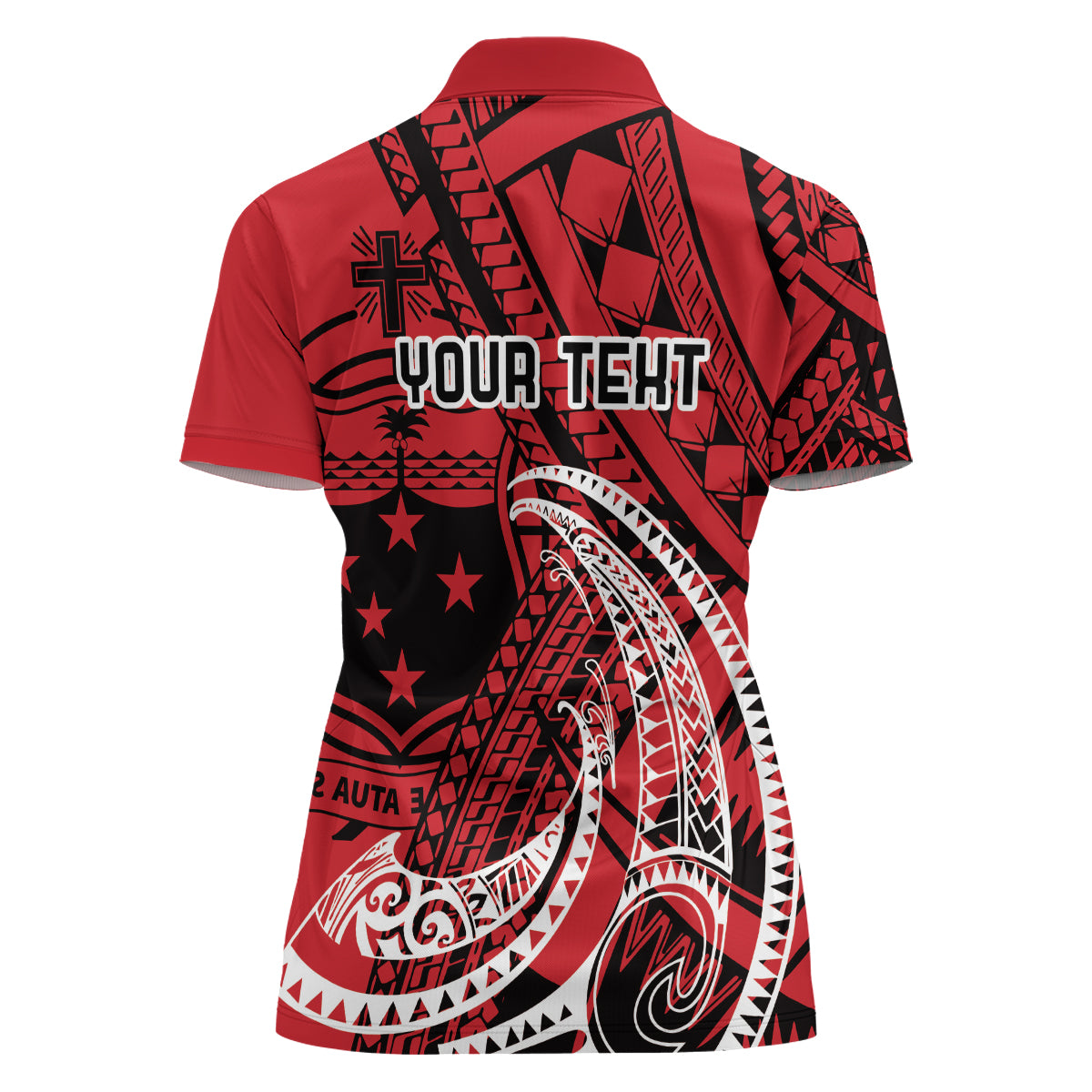 Custom Samoa Manuia le 62 Tausaga O le Tuto’atasi Women Polo Shirt Samoan Tatau Red Art