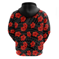 Polynesian Pride Hawaii Style With Hibiscus Hoodie Black LT9 - Polynesian Pride