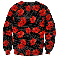 Polynesian Pride Hawaii Style With Hibiscus Sweatshirt Black LT9 - Polynesian Pride