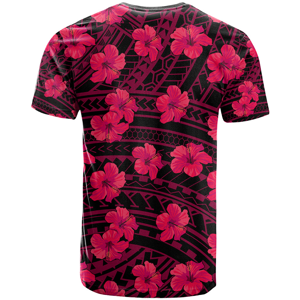 Polynesian Pride Hawaii Style With Hibiscus T Shirt Pink LT9 - Polynesian Pride
