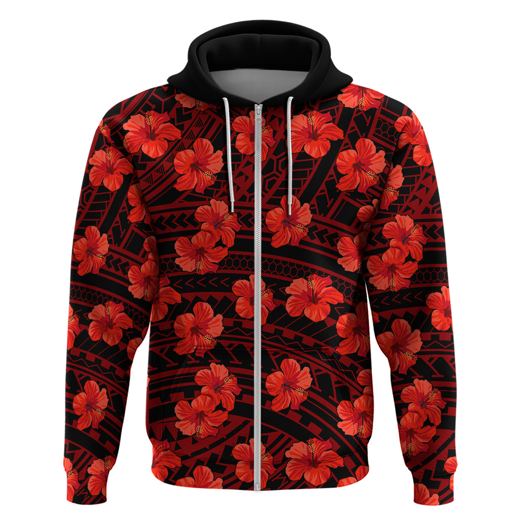 Polynesian Pride Hawaii Style With Hibiscus Hoodie Red LT9 - Polynesian Pride