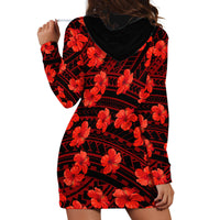 Polynesian Pride Hawaii Style With Hibiscus Hoodie Dress Red LT9 - Polynesian Pride