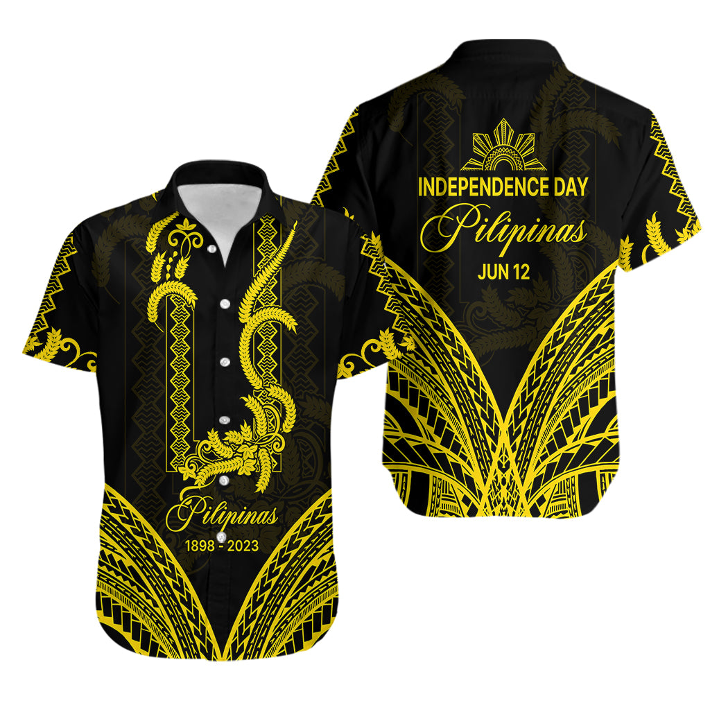 Philippines Independence Day Hawaiian Shirt Pechera With Side Barong Patterns LT9 - Polynesian Pride