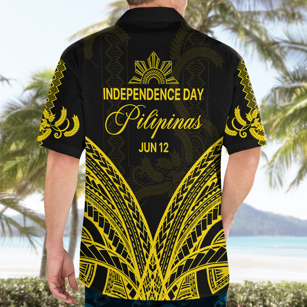 Philippines Independence Day Hawaiian Shirt Pechera With Side Barong Patterns LT9 - Polynesian Pride