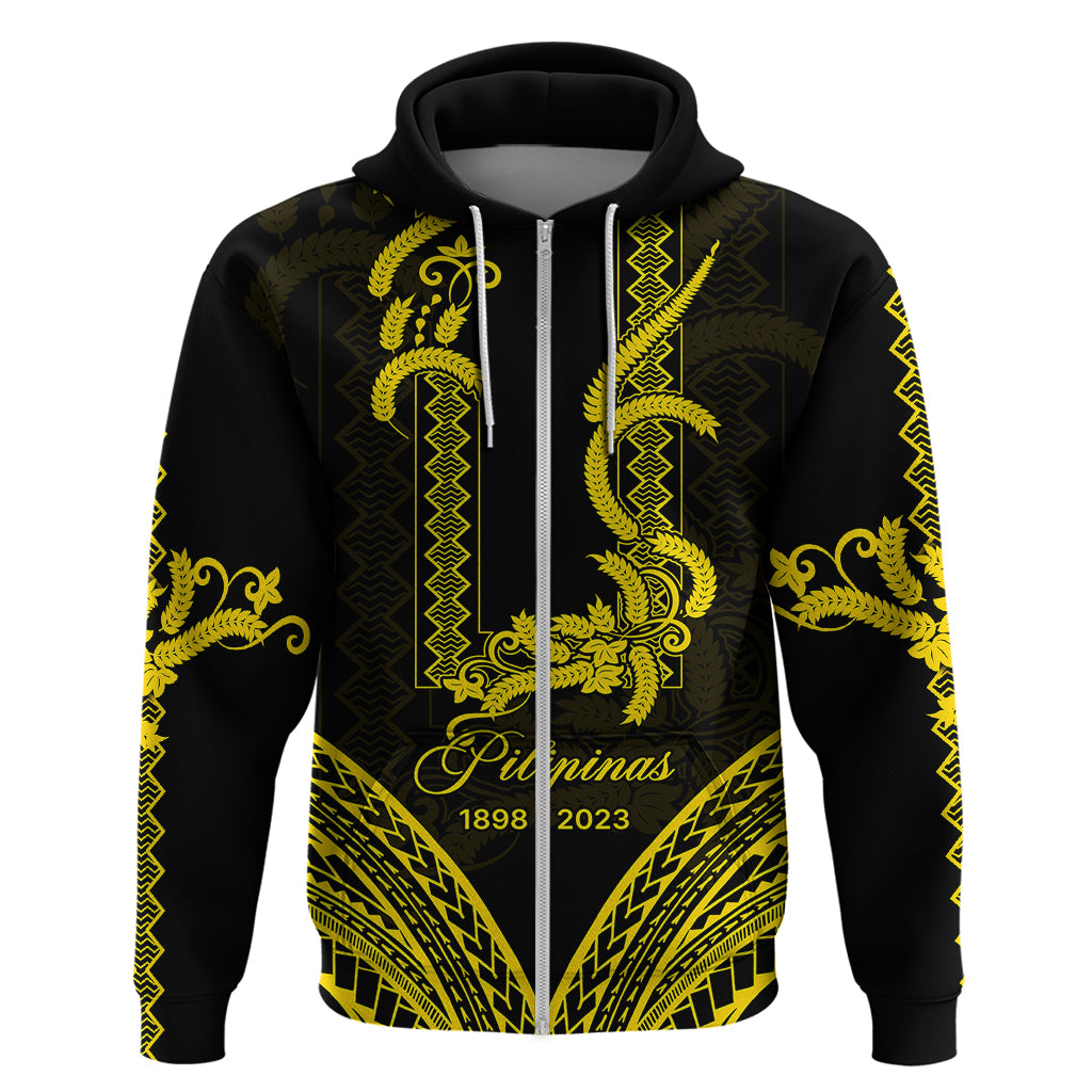 Philippines Independence Day Hoodie Pechera With Side Barong Patterns LT9 - Polynesian Pride