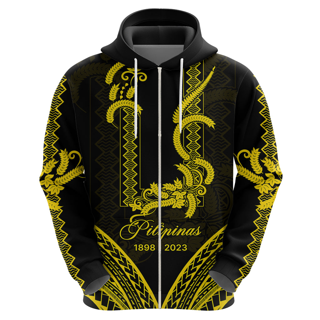 Custom Philippines Independence Day Hoodie Pechera With Side Barong Patterns LT9 - Polynesian Pride