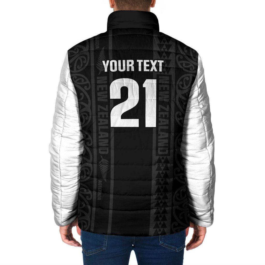Custom New Zealand Football White Fern Supporter Padded Jacket