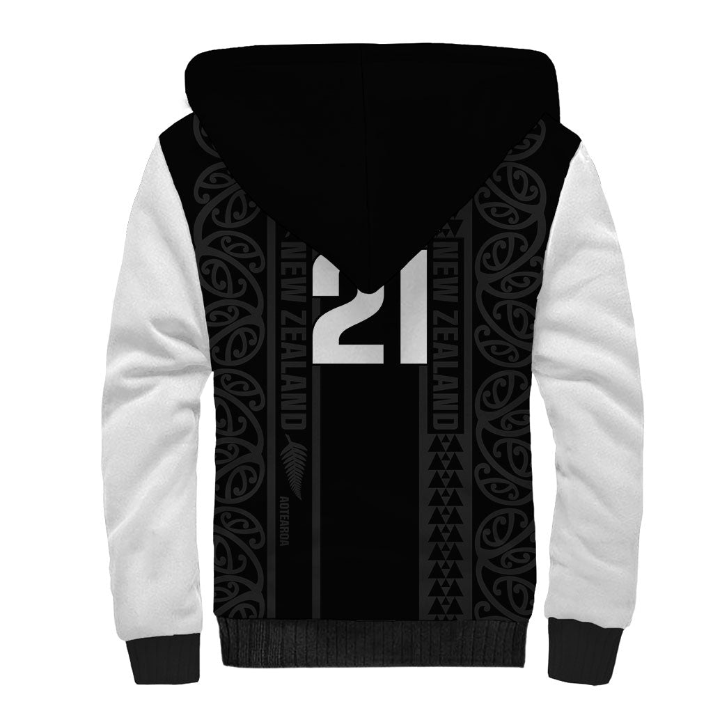 Custom New Zealand Football White Fern Supporter Sherpa Hoodie