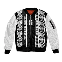 Custom New Zealand Football White Fern Supporter Sleeve Zip Bomber Jacket