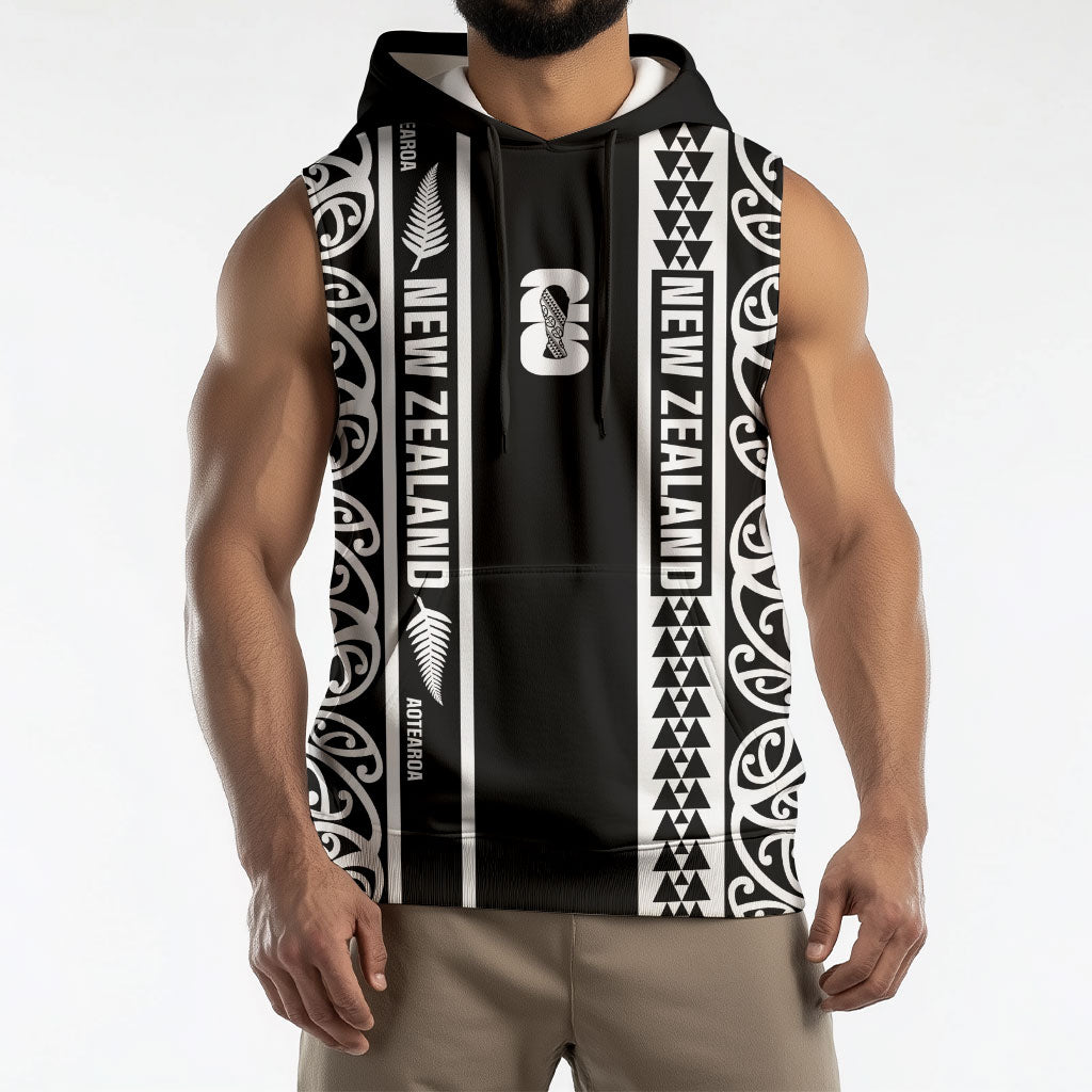 Custom New Zealand Football White Fern Supporter Sleeveless Hoodie