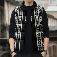 Custom New Zealand Football White Fern Supporter Sleeveless Puffer Jacket