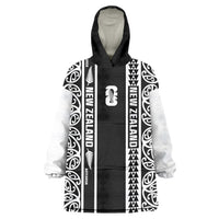 Custom New Zealand Football White Fern Supporter Wearable Blanket Hoodie