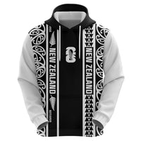 Custom New Zealand Football White Fern Supporter Zip Hoodie