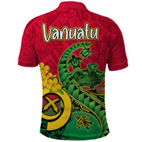 Vanuatu Islands Polo Shirt Polynesian Tattoo and Sea Turtle LT9 - Polynesian Pride