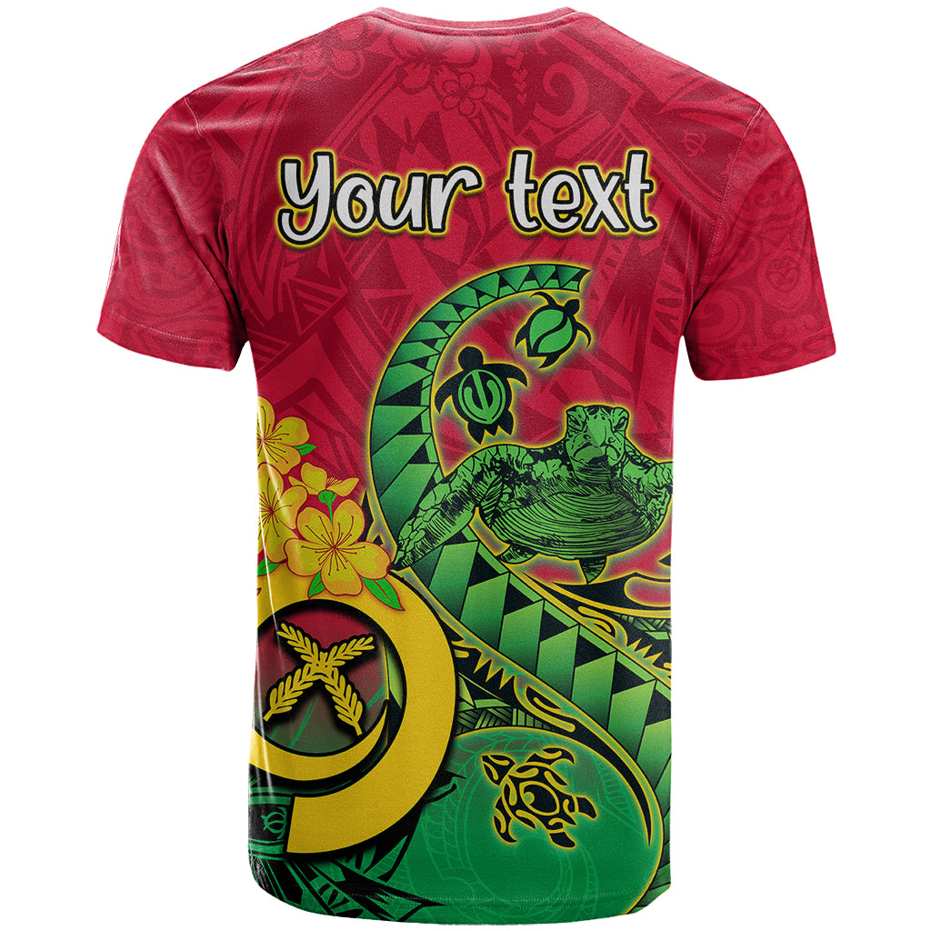 Custom Vanuatu Islands T Shirt Polynesian Tattoo and Sea Turtle LT9 - Polynesian Pride