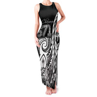 671 Guam Personalised Family Matching Tank Maxi Dress and Hawaiian Shirt Latte Stone Tribal