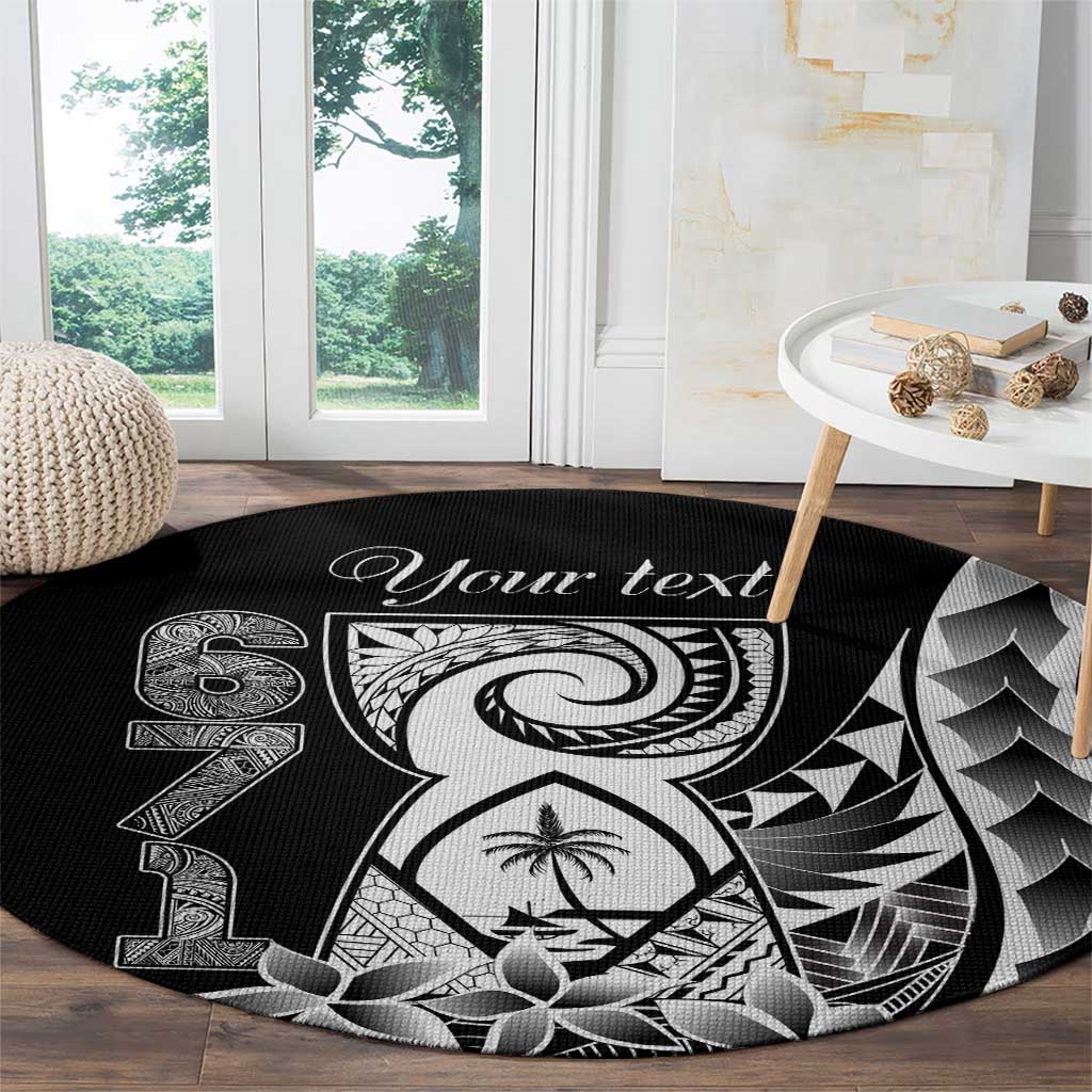 671 Guam Personalised Round Carpet Latte Stone Tribal