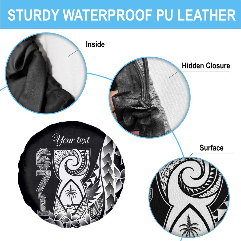 671 Guam Personalised Spare Tire Cover Latte Stone Tribal